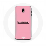 Coque pour Samsung Galaxy J5 2017 Blackpink Groupe de K-pop Logo Fond Rose