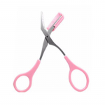 3-v&auml;rviline kulmutrimmer koos ripsmekammiga juuksek&auml;&auml;rid roostevabast terasest kulmude pardel, habemenuga hooldav meigitarvikud roosa