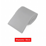 38cm DIY Auto Rooli Punutud Kate Mikrokiust Nahk N&otilde;elad Ja Niit Pehme Libisemiskindel Auto Sisekujunduse Tarvikute Komplektid helehall v&auml;rv