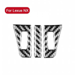 3tk Lexus NX 200 200T 300h 2014- jaoks Auto keskkonsooli AC pesa dekoratiivkleepsud Ehtne s&uuml;sinikkiud Autotarvikud must