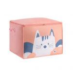 Suure mahutavusega hingav hoiukott mittekootud riidest kokkupandav tugeva t&otilde;mblukuga teki hoiukott kodu jaoks L roosa