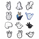 12 tk isikup&auml;rastatud žestiseeria PVC kingav&otilde;lusid kingakaunistuste jaoks 12pcs