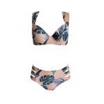 Leaf Print Split Bikini Sling ujumistrikoo S