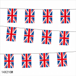 2022. aasta kuninganna Elizabeth II plaatina juubelikeelte lipu kolmnurga v&auml;ljak Tema Majesteet Kuninganna 70. 8m 25 sheets 14x21cm