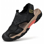 Suvised meeste sandaalid hingavad ehtsast nahast v&auml;lissandaalid vabaaja rannasandaalid 38 hall v&auml;rv