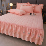 Talvine piimakiust voodiseelik pits tepitud voodikate Paks soe beebifliisist madratsikate korallifliisist voodipesu 150*200cm 3pcs