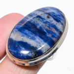 Natural Sodalite Gemstone Handmade 925 Sterling Silver Gift Ring Size 8 w0k10