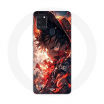 Coque Maniacase pour Samsung Galaxy A21s One piece Luffy &eacute;nerv&eacute; art manga anime