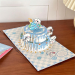 Isetegija koomiksite 3D s&uuml;nnip&auml;evatortide &otilde;nnitluskaartide kingitused kokkuvolditava &uuml;mbriku materjalipakk sinine