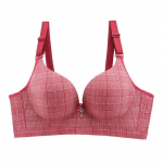 Kogu rinnahoidja naistele Ruuduline paks reguleeritav n&auml;htamatu rinnahoidja ilma terasr&otilde;ngata A Cup Sexy Push Up Bralette sensuaalne pesu 32/70A must