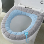 Talvine soe tualettruumi istme kattematt Vannitoa WC padja padi k&auml;epidemega Paksem pehme pestav Closestool soojenduse tarvikud