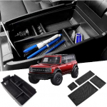 Center Console Organizer Tray Compatible with 2021-2024 Ford Bronco Sport & 2020-2024 Escape Armrest Storage Interior Box Tray Car Accessories