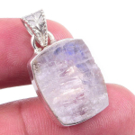 Naturaalne vikerkaare-kuu kivi v&auml;&auml;riskivi 925 prooviga puhas sterlingh&otilde;be ripats 1 j5Q06