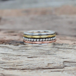 P&ouml;&ouml;rlev s&otilde;rmus, k&auml;sit&ouml;&ouml;ehted, pilkup&uuml;&uuml;dev s&otilde;rmus, boho s&otilde;rmus, 925 sterlingh&otilde;be, unisex s&otilde;rmus, h&otilde;bedane amulettehe 6