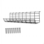Kaablihaldusalus Vastupidav kruvidega traat P&uuml;siv rack Korduvkasutatav laud must