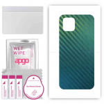 apgo Protective Skin Sticker for the back compatible with Samsung Galaxy A03, Wrap Film, Foil, Vinyl - Pattern Carbon Chameleon CAKA1