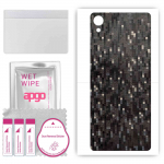 apgo Protective Skin Sticker for the back compatible with Sony Xperia X Performance, Wrap Film, Foil, Vinyl - Pattern Carbon Black Pixel