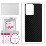 apgo Protective Skin Sticker for the back compatible with Vivo Y02s, Wrap Film, Foil, Vinyl - Pattern Carbon Black