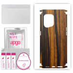 apgo Protective Skin Sticker for the back+sides compatible with Oppo Find X5, Full Wrap Film, Foil, Vinyl - Pattern Tigerwood