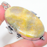 Natural Bumblebee Jasper Gemstone 925 Sterling Silver Gift Pendant 2.76 v9w77