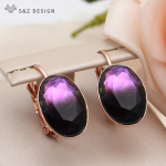 Moodsad ovaalsed munakujulised turmaliinist tilgak&otilde;rvar&otilde;ngad naistele pulmadeks roosikulla v&auml;rvi k&otilde;rvatropiga ehted