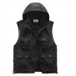 Kapuutsiga Mitu taskut Vestid Meestele Naiste Vestid Fotograaf Reporterid Vabatahtlike Vest T&ouml;&ouml;riistad Taskud T&ouml;&ouml;vormid M must