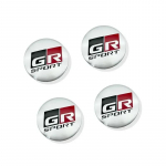 4 x 56 mm GR Sport Car Centeri rattarummu korgi m&auml;rgikleebised metallist embleemi kleebised GR Sport h&otilde;be
