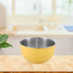 Stainless Steel Mixing Bowl Bakeware Round Basin Easy to Clean Salad Washing for Household Small