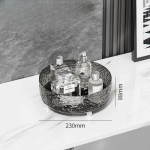 Glacier Pattern Kosmeetika hoiukarp Mood l&auml;bipaistev plaadim&auml;ngija meigikorraldaja P&ouml;&ouml;rlev PET-nahahooldustoodete hoiukarp