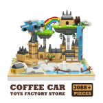 Loominguline keskaegne loss Teemant MOC plokid Maagiline teema Koolihoone Miniklotside komplekt Plastikust mudel Lastele M&auml;nguasjad Kingitused t&auml;iskasvanutele