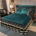 Euroopa vintage pitsist sametist paksendatud voodikate, kuninga suuruses, pulmadeks tepitud pehmete volangidega voodiseelikukomplekt, kuninganna suurus 150x200cm 1pc