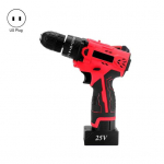 AU/US/UK/EU pistikuga kruvikeeraja l&ouml;&ouml;kstiilis LED-valgustusega 25 V juhtmeta elektridrell koduseks kasutamiseks US Plug