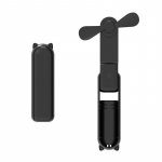 Kaasaskantav kokkupandav elektriventilaator kolm-&uuml;hes mini k&auml;eshoitav jahutusventilaator Kerge k&auml;eshoitav kaasaskantav kott rippventilaator &Otilde;pilase v&auml;ike ventilaator must