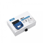 OBD2 Bluetooth 5.0 adapterskanner Androidi, IOS-i ja IPhone'i juhtmevaba diagnostikaseadme jaoks Bluetoothi ​​mootorikoodilugeja 12 V autole, diiselautole, bensiiniautole 4.7*4.6*2.4cm sinine