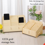 12/24 restid Puidust majapidamises hoiukohver Laua organiseerimiskarp 12grids