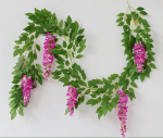 Kr&uuml;pteerimine Wisteria Kunstlilled Viinapuu P&auml;rjad Taimed Pulmakaare Kaunistus Taimede Lehed Rotangist Ripuv Seinakell Ivy