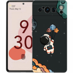 Armas multikas astronaut Google Pixel 8 7 6 Pro 6A 5G jaoks Must telefoni&uuml;mbris Pehme p&otilde;rutuskindel tagakaas Silikoonist TPU kest Coque Pixel 6