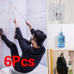 Uus 6 tk Tugev l&auml;bipaistev iminapaga sucker roostekindel r&auml;tikukonksud seinakonksud riidepuu k&ouml;&ouml;givanni jaoks 6pcs