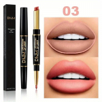 2 in 1 Vibrant Red Lip Liner Matte Velvet huulepulga pliiats Veekindel kauakestev Definition Toitev huulepulk huulemeik 3#