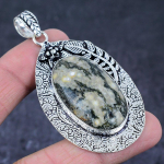 Ocean Jasper Gemstone Handmade 925 Sterling Silver Jewelry Pendant 2.80 w4j56