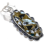 Zebra Jasper Gemstone Handmade 925 Sterling Silver Jewelry Pendant 2.56 t6u54