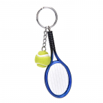 Metal Creative 3D Tennis Rackets Ball Key Chain Key Ring Gift Keychains