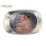 Retro plekkplaadist &otilde;htus&ouml;&ouml;gitaldrik roostevabast terasest serveerimisalus &Uuml;mmargune maitsestamistaldrikud vaagen K&ouml;&ouml;gividin puuviljade jaoks Magustoidud Praetud kana D