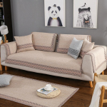 Puuvillase linase diivanikatted elutuppa nurgadiivanile diivanikate libisemiskindel diivanitoolikate puhketuppa diivanikatted kodukaunistus 45cm pillowcase 1pcs beež