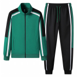 Moodne korea versioon meeste lapitehnikas lukuga spordir&otilde;ivaste+p&uuml;kste komplekt, uus kevads&uuml;gis vabaaja s&ouml;rkimissport, kaheosaline komplekt 3XL roheline