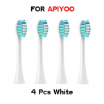 4 TK vahetusharjapead APIYOO P7/Y8/G7/SUP/T1 Sonic Tooth Soft DuPont harjastega s&uuml;gavpuhastav vaakumpakett asendusd&uuml;&uuml;sid valge