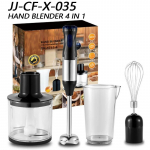 4-&uuml;hes elektripulgaga saumikser k&auml;simikser 1000 W roostevabast terasest teraga k&ouml;&ouml;giviljaliha sukeldusmuna vispliga mahlapress