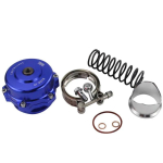 RESO  Universaalne 50mm V-Band Blow Off Valve BOV Q T&uuml;&uuml;pi Keevitatava Alumiinium&auml;&auml;rikuga 35 PSI Logoga K&otilde;rge Kvaliteet sinine