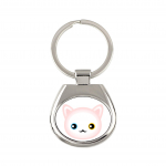 Turkish Angora - keychain keychain for keys by Art-Dog brand