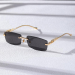 1 tk Unisex metallist &auml;&auml;risteta prillid kandilise raamiga moodsad prillid loomade tarvikutele Street Snap